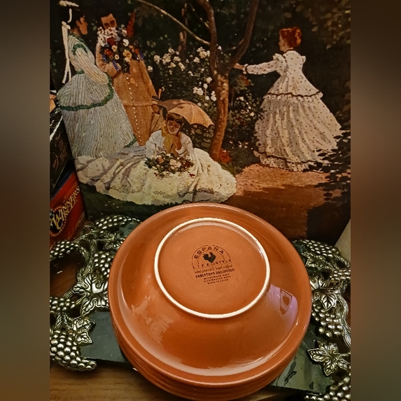 Deep Plates 9", Set of 3- Espana Cinnamon by TABLETOPS UNLIMITED,Nice Gift.🎁 - Picture 5 of 7